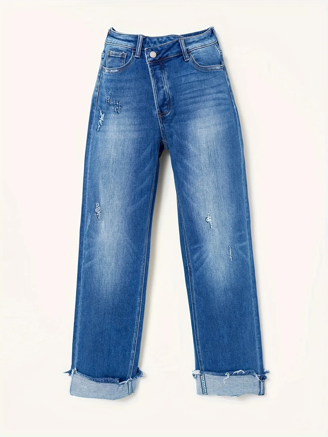 Asymmetrische Straight-Leg Jeans voor Dames