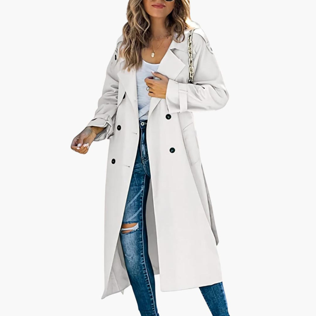 Dames Trenchcoat met Knopenlijst Aanbiedingsprijs