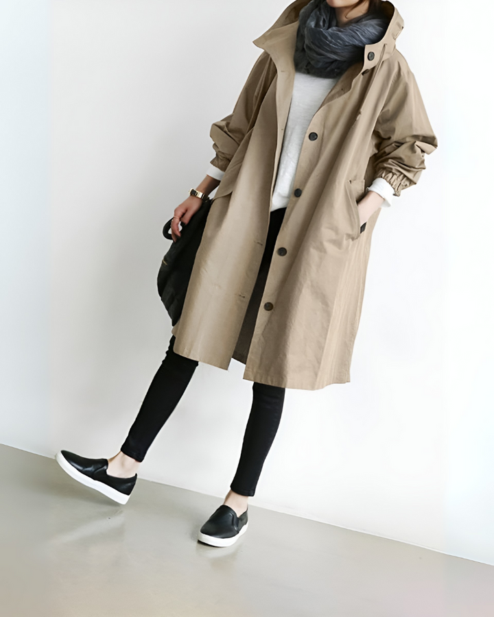 Klassieke trenchcoat met capuchon