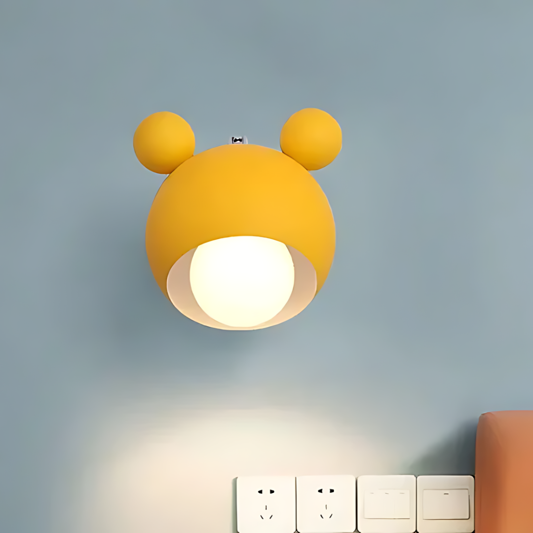LumiMickey Nordic Wandlamp | Schattige LED-wandlamp in de vorm van een muisje voor een gezellige kinderkamer en speelkamer.