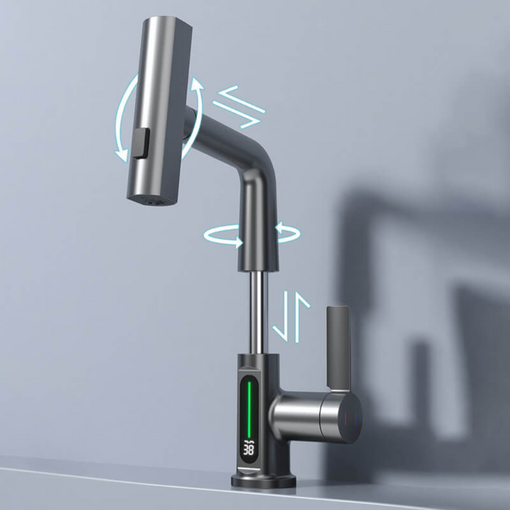 Flexibele LED-kraan voor keuken en badkamer