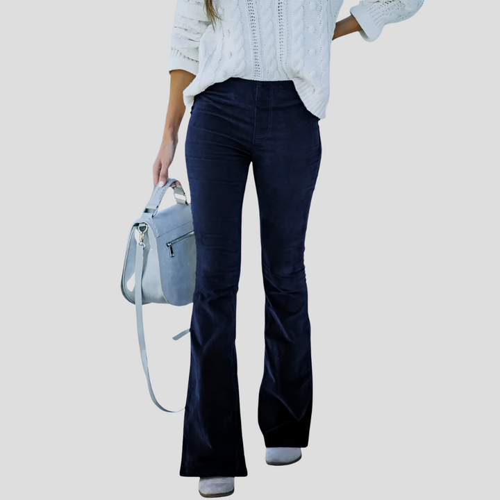 Vintage corduroy broek met hoge taille voor dames