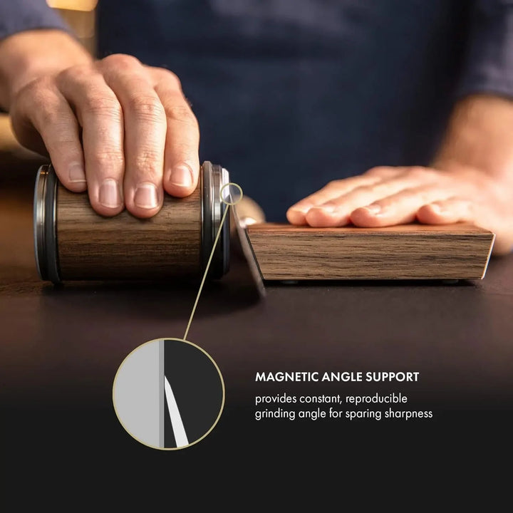 Magnetische messenslijper met rolmessenslijpsteenset