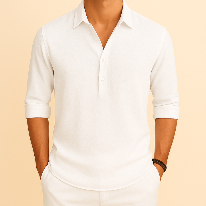 Heren los overhemd met lange mouwen voor casual gebruik