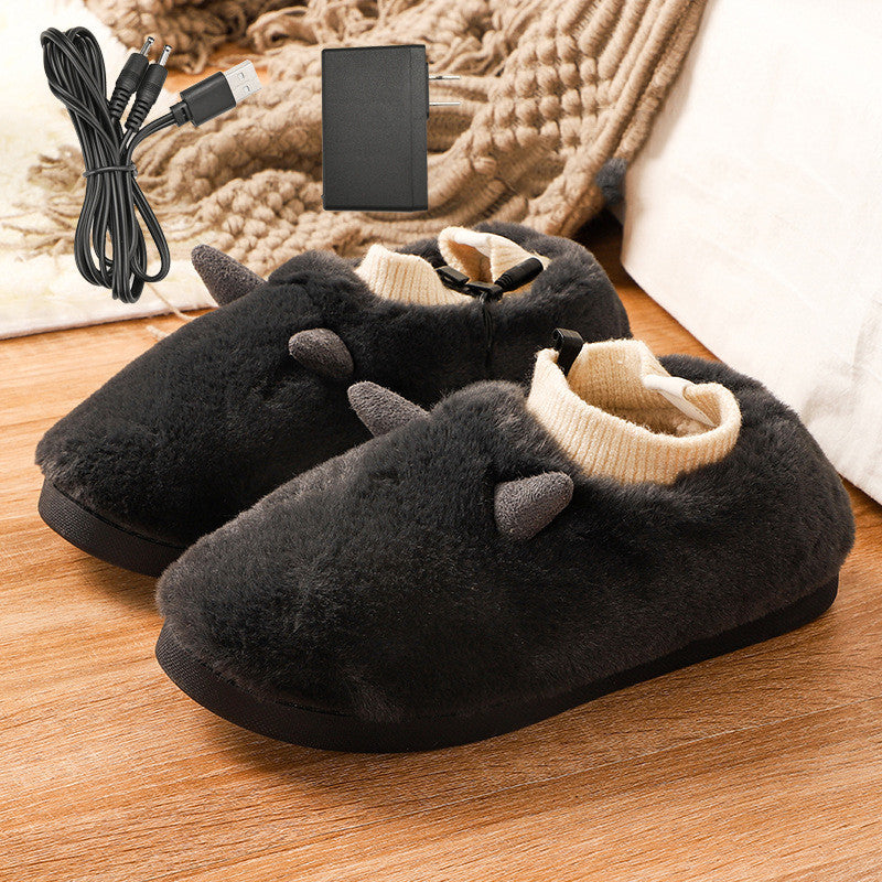 Verwarmde pantoffels met USB en superzacht velours, unisex