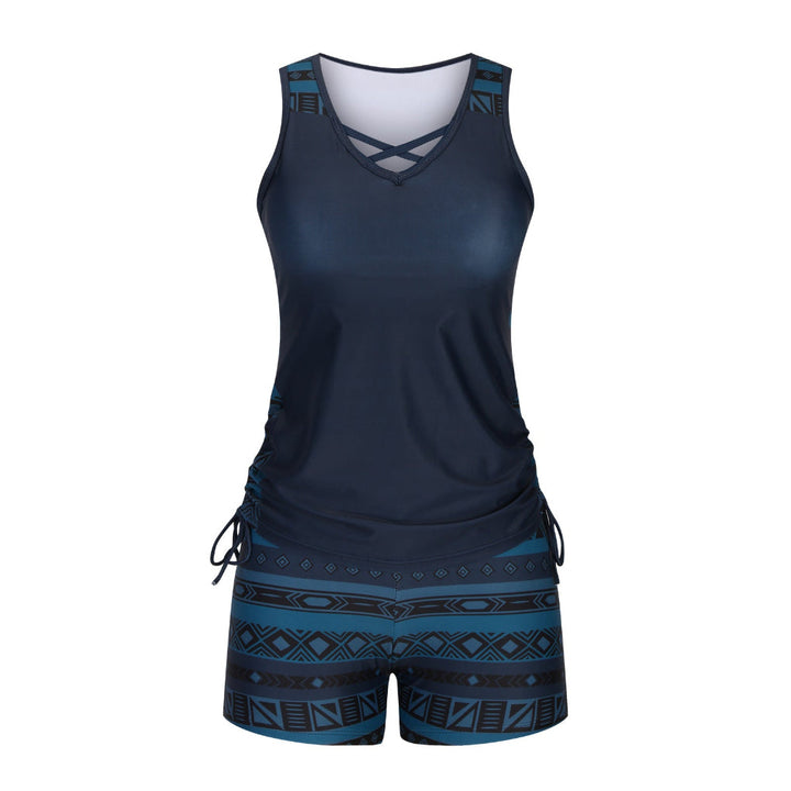 European And American Women's Seperated Swimwear High Waist Swimsuit Tied Top
