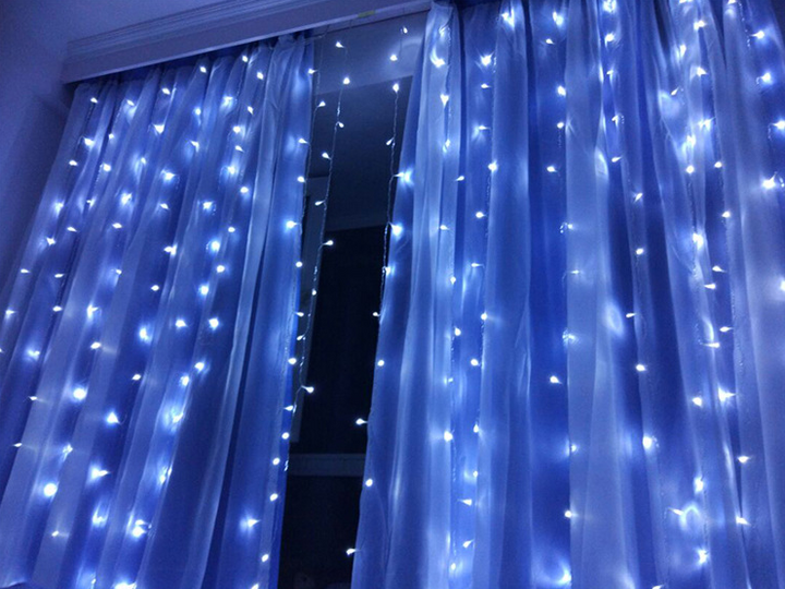 Led-lichtgordijn met afstandsbediening voor raam en muur