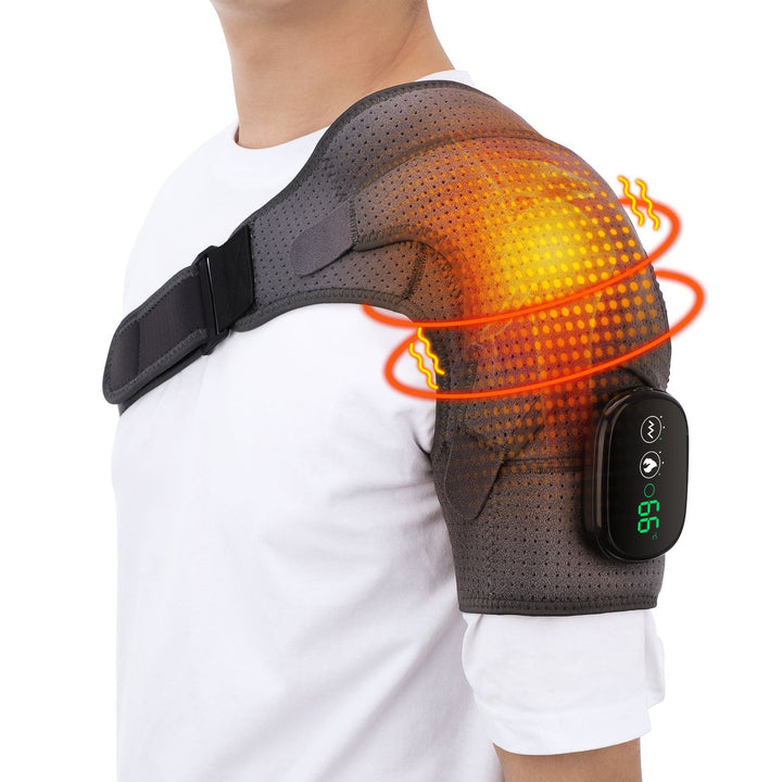 Oplaadbare verwarmde schouderband met timer, ook voor knie en elleboog