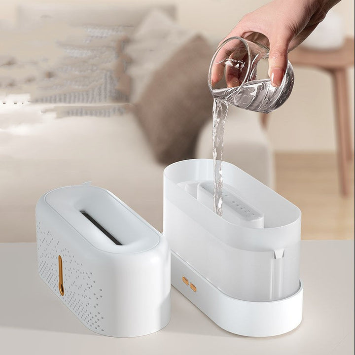 Ultrasone vlam diffuser met geurolie erbij, tank van 200 ml