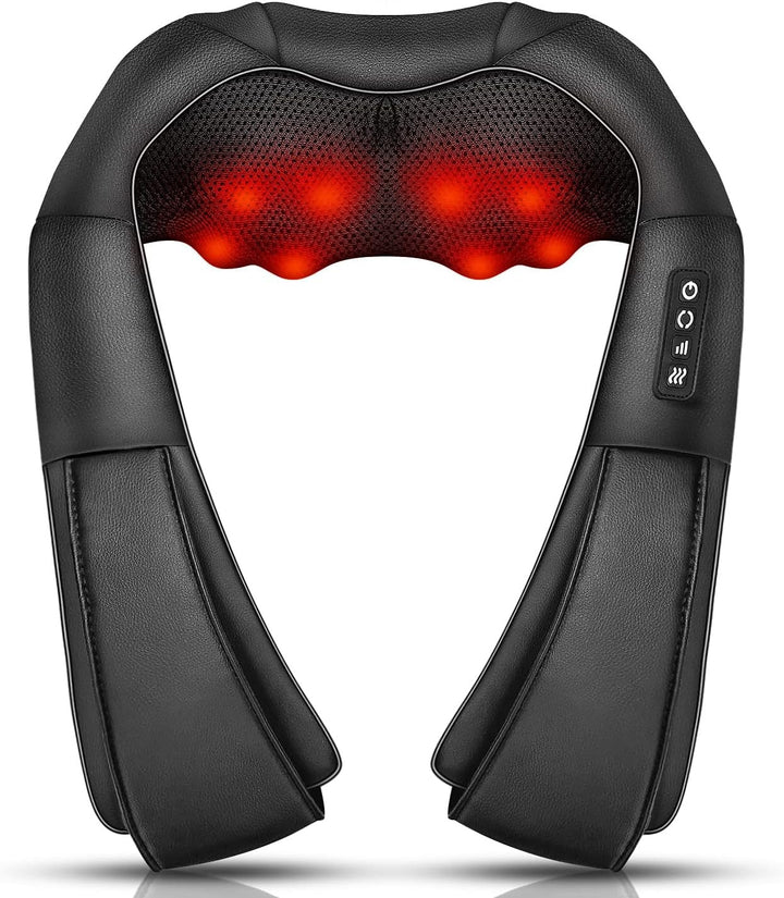 Shiatsu nekmassage-apparaat met warmte en 4 kneedkoppen