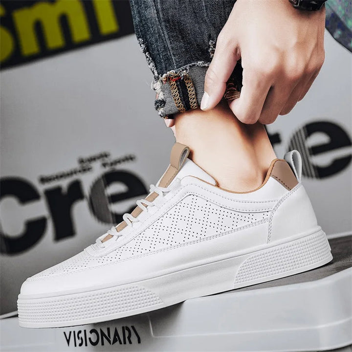 UrbanStride – Luxe Leren Sneakers voor Heren
