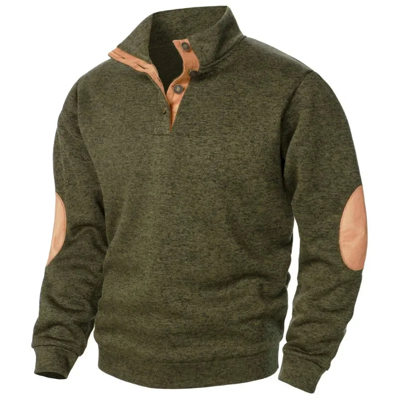 Heren V-hals Sweatshirt voor Outdoor & Comfortabel Stijl