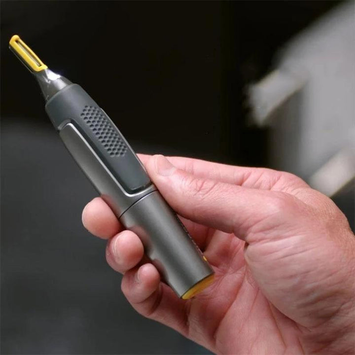 Professionele Ultradunne Precisietrimmer | Roestvrijstalen Titanium Mesjes | Geïntegreerd LED-licht | Micro-oscillatietechnologie | Voor Neus, Oren en Contouren