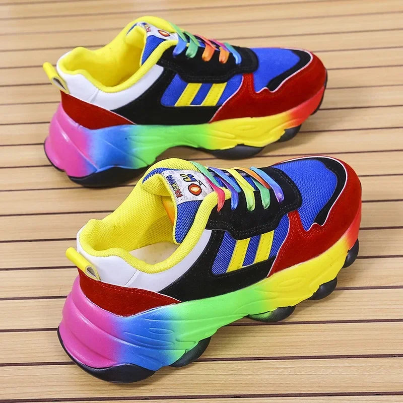 DraftStep – Trendy Multicolor Sneakers met Chunky Zool