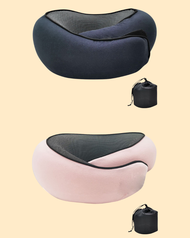 Ergonomische nekkussens voor op reis met traagschuim
