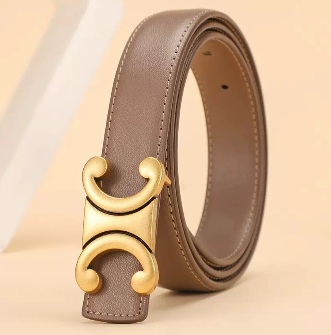 Luxe Leren Damesriem met Klassieke Gesp