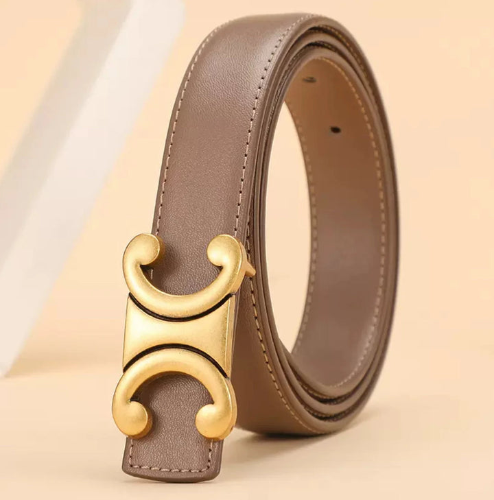 Luxe Leren Damesriem met Klassieke Gesp