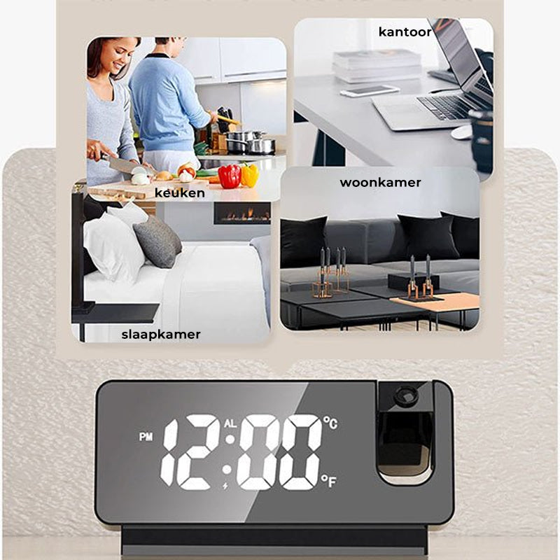 Moderne Projectiewekker | Multifunctionele Wekker met Projectie