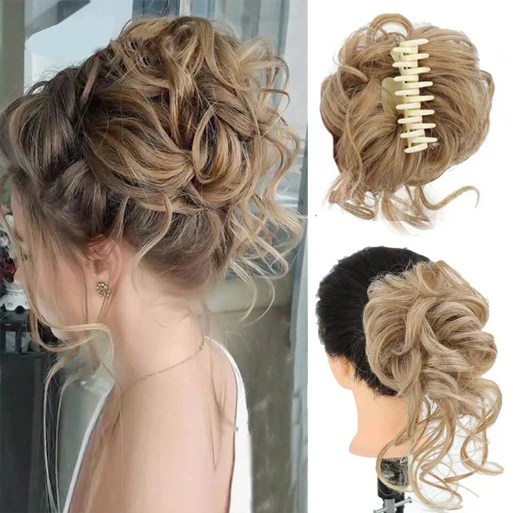 Krullen Chignon – Clip-in Haarextensions met Volume en Natuurlijke Look