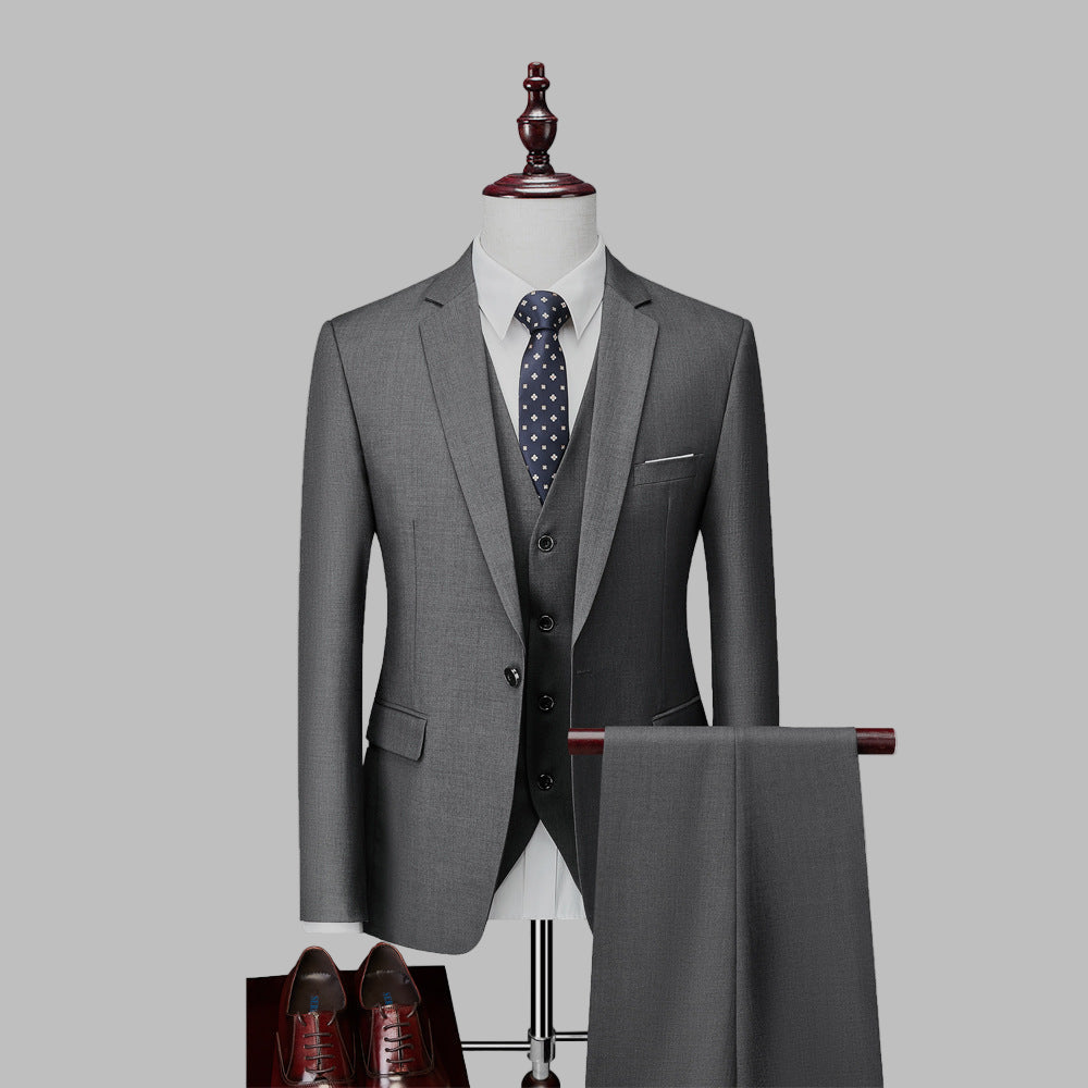 Zwart driedelig herenpak