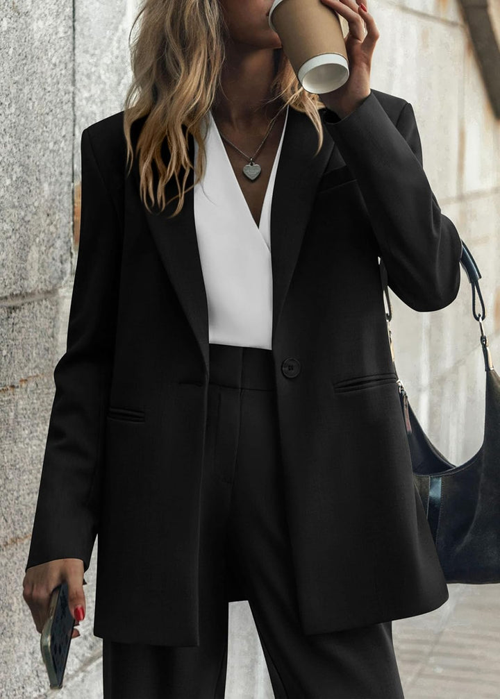 Dames Blazer & Broek Set voor Kantoor en Casual