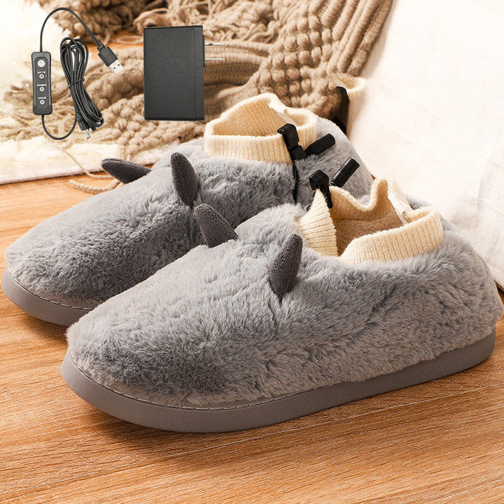 Verwarmde pantoffels met USB en superzacht velours, unisex