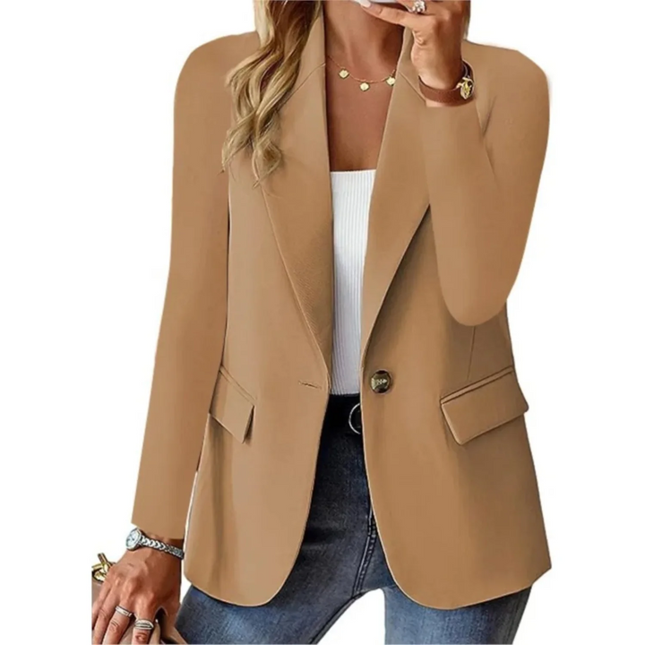 Getailleerde Comfortabel Blazer Met Één Knoop Dames