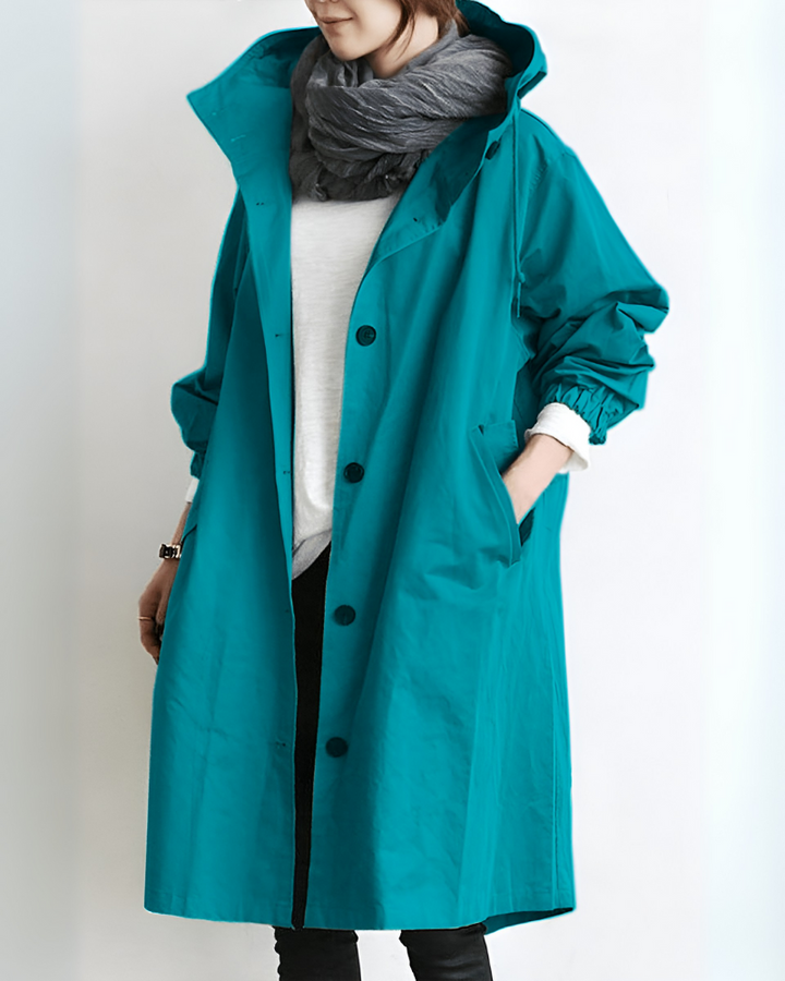 Klassieke trenchcoat met capuchon