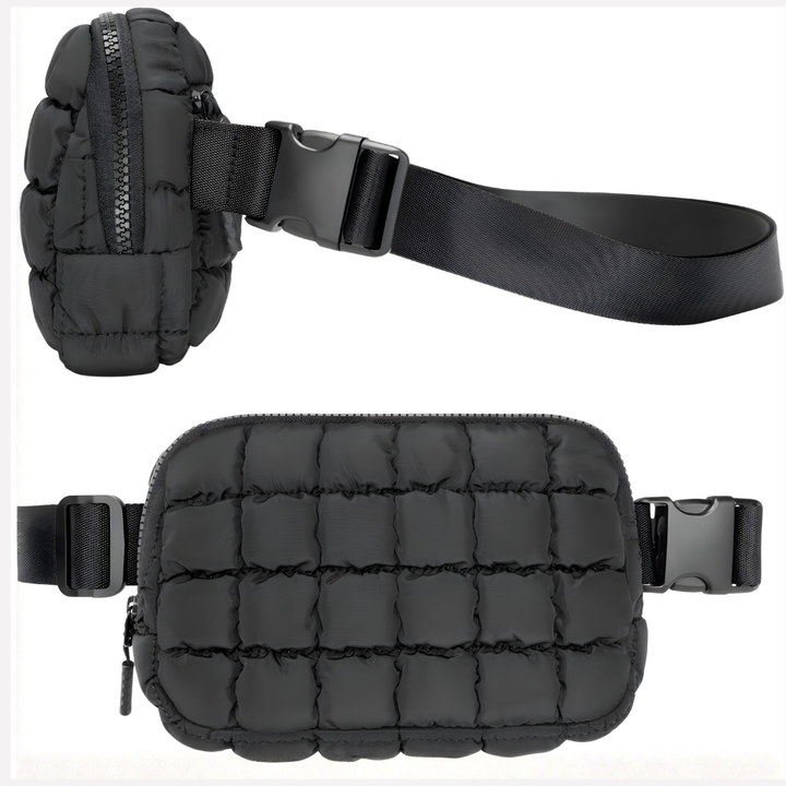 Gequilted Mini Tas met Extra-Lange Riem