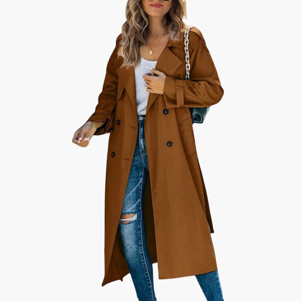 Dames Trenchcoat met Knopenlijst Aanbiedingsprijs