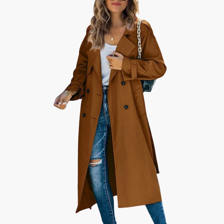 Dames Trenchcoat met Knopenlijst Aanbiedingsprijs