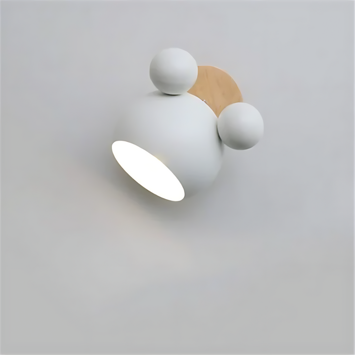 LumiMickey Nordic Wandlamp | Schattige LED-wandlamp in de vorm van een muisje voor een gezellige kinderkamer en speelkamer.