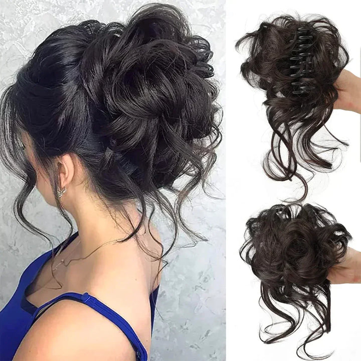 Krullen Chignon – Clip-in Haarextensions met Volume en Natuurlijke Look