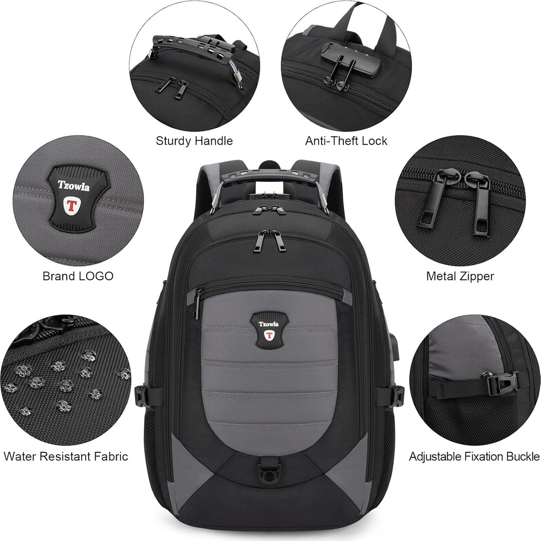 Waterdichte Antidiefstal Laptoprugzak voor Reizen met USB-poort – 45 cm