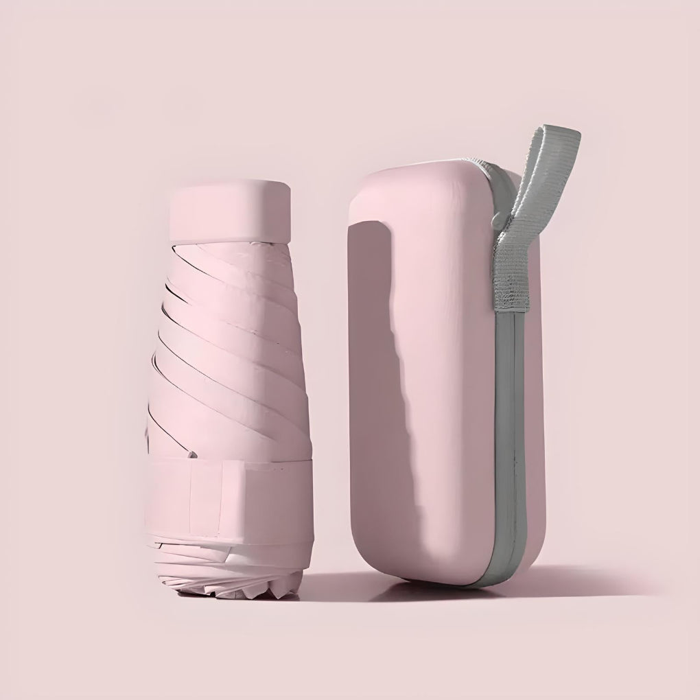 Compacte reisparaplu en koffer