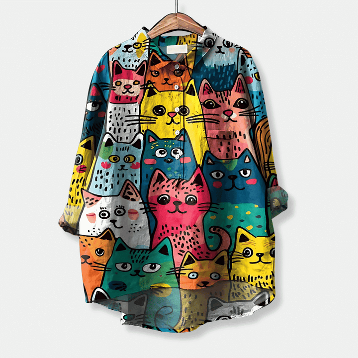 Losse lange blouse voor dames