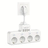 PowerHub 8-in-1 Stroompaneel – Multi-schakelaar Stopcontact met 4 AC, 2 USB & 2 Type-C – Voor Thuis, Kantoor & Reizen