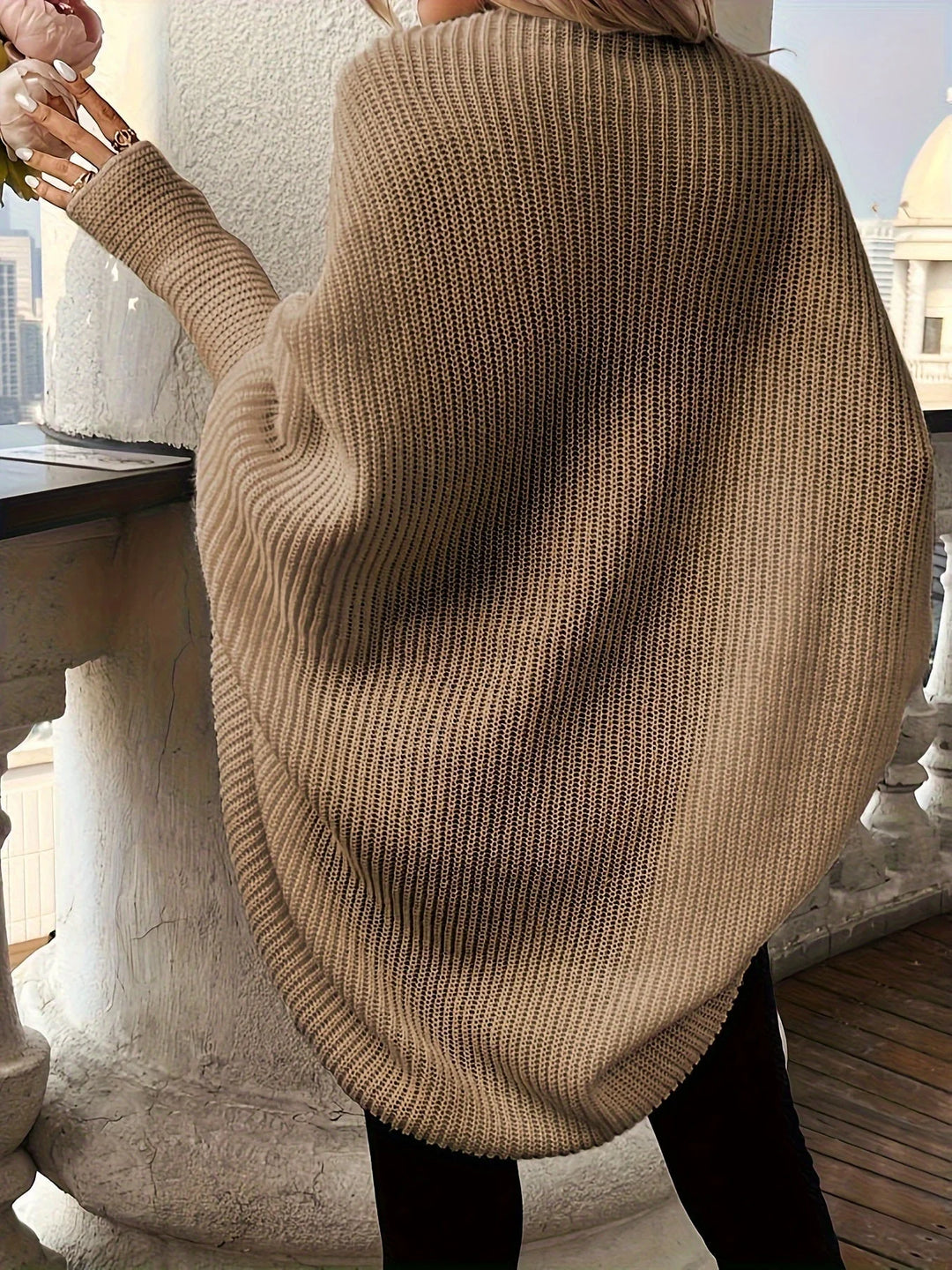 Casual Warme Gebreide Wollen Cardigan met Mouwen voor Dames - Eline