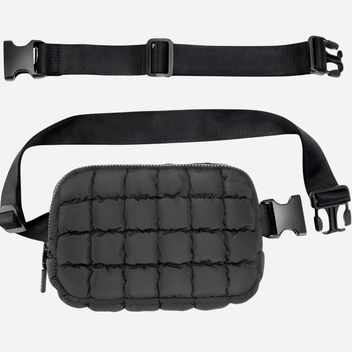 Gequilted Mini Tas met Extra-Lange Riem