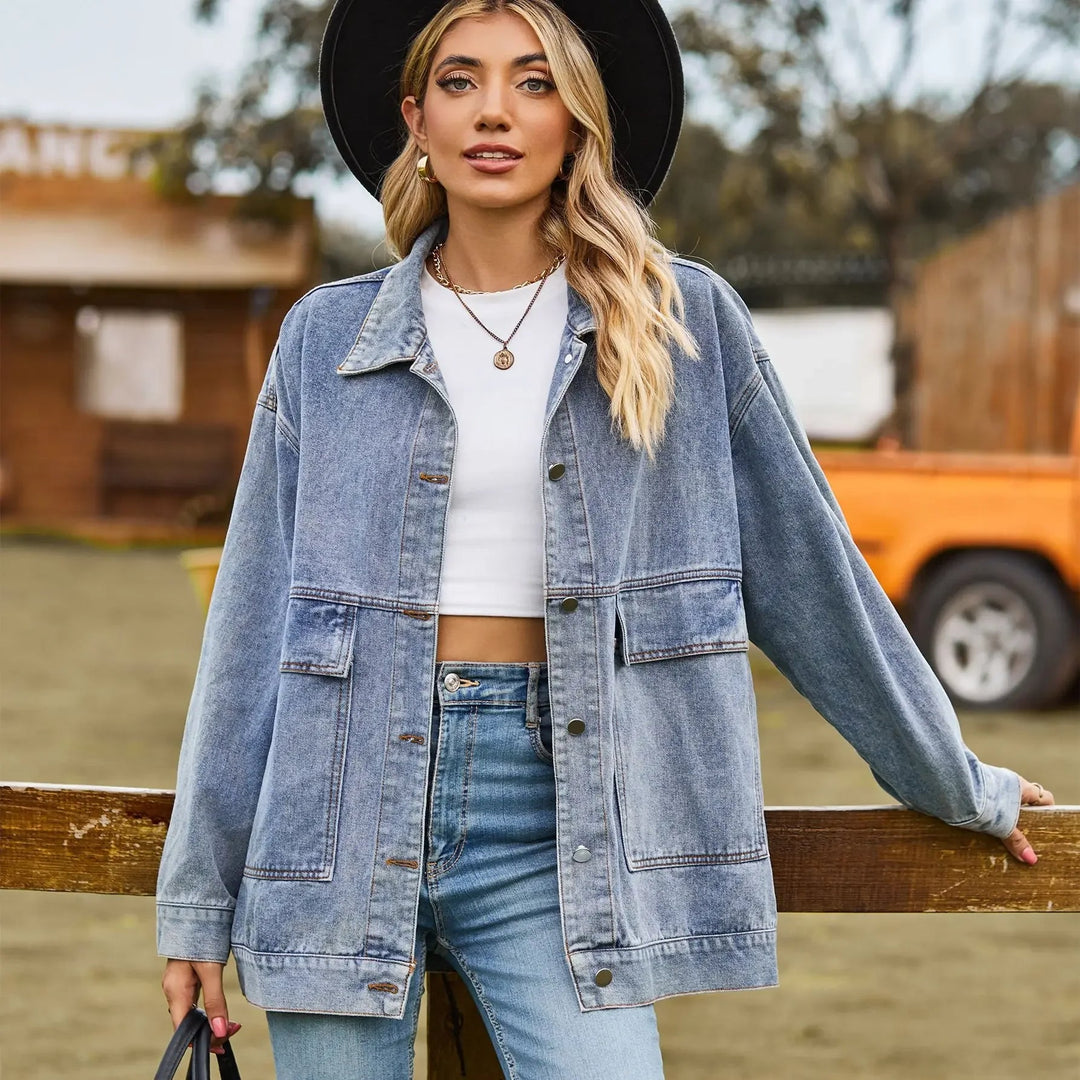 DenimCharm – Klassiek Vintage Denim Jack voor Dames