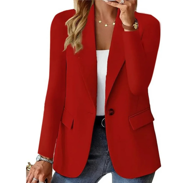 Getailleerde Comfortabel Blazer Met Één Knoop Dames