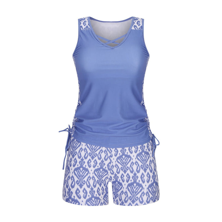 European And American Women's Seperated Swimwear High Waist Swimsuit Tied Top