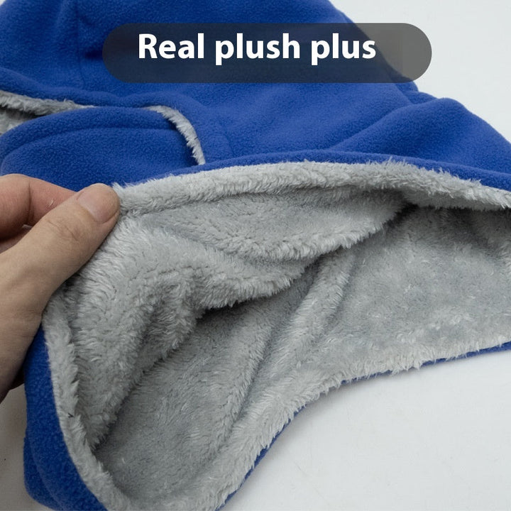 Capuchonmuts met sjaal en mondkap – met warme voering