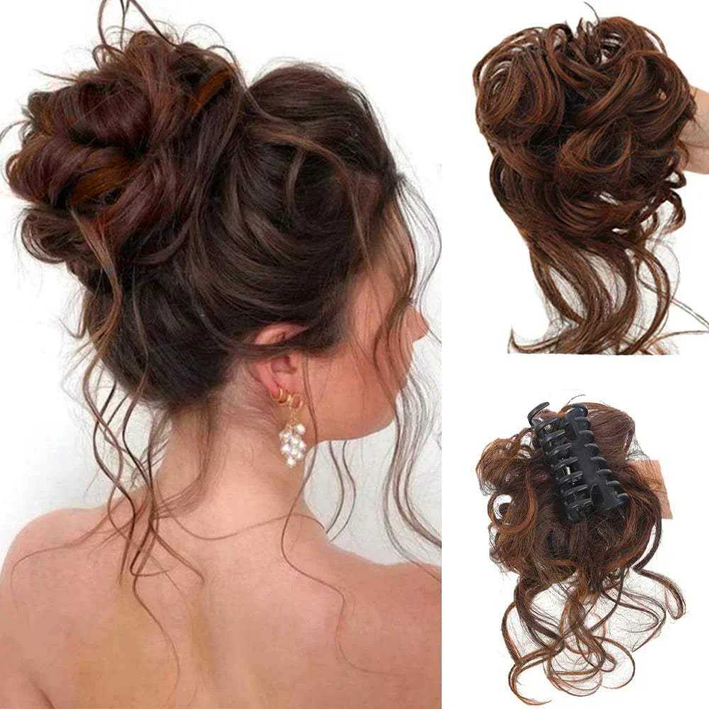Krullen Chignon – Clip-in Haarextensions met Volume en Natuurlijke Look