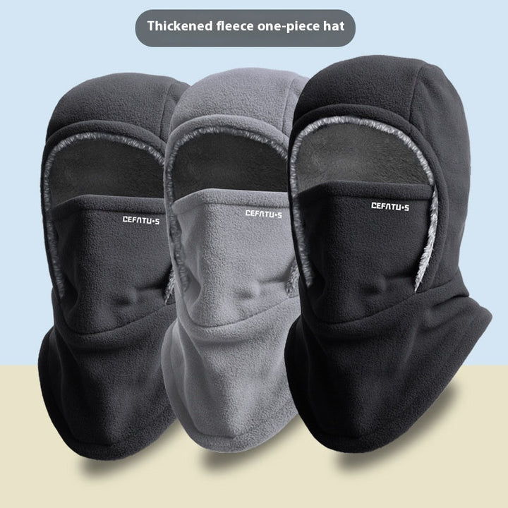 Capuchonmuts met sjaal en mondkap – met warme voering