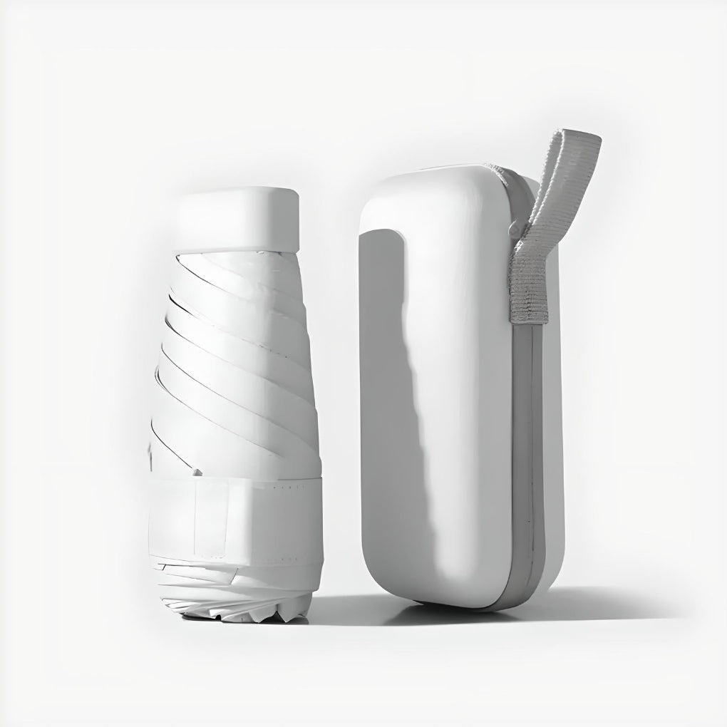 Compacte reisparaplu en koffer