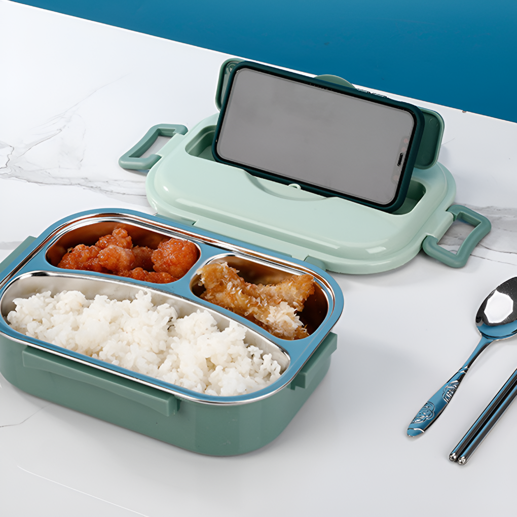 Thermische lunchbox van roestvrij staal