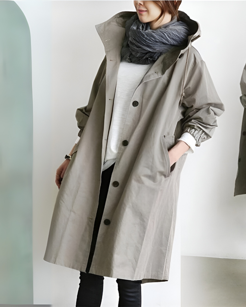 Klassieke trenchcoat met capuchon