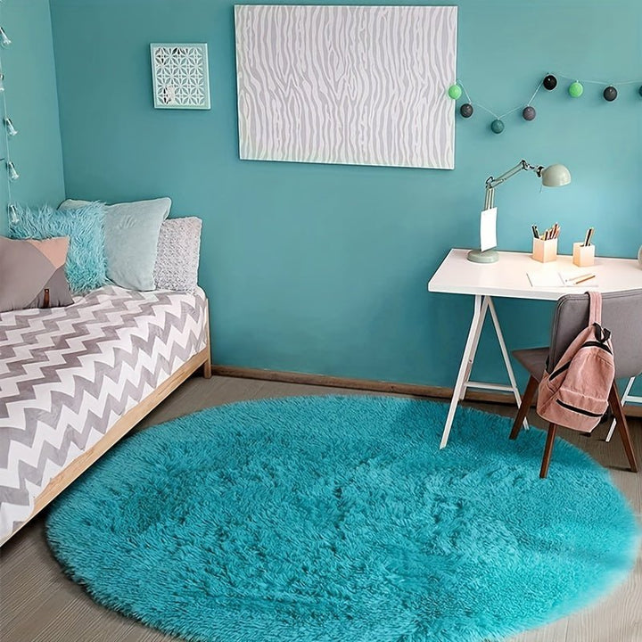 Rond Fluffy Vloerkleed - Clouda