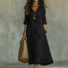 Kaftanjurk met bloemenprint en 3/4 mouwen
